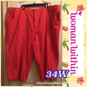 Woman Within 34w crop pants